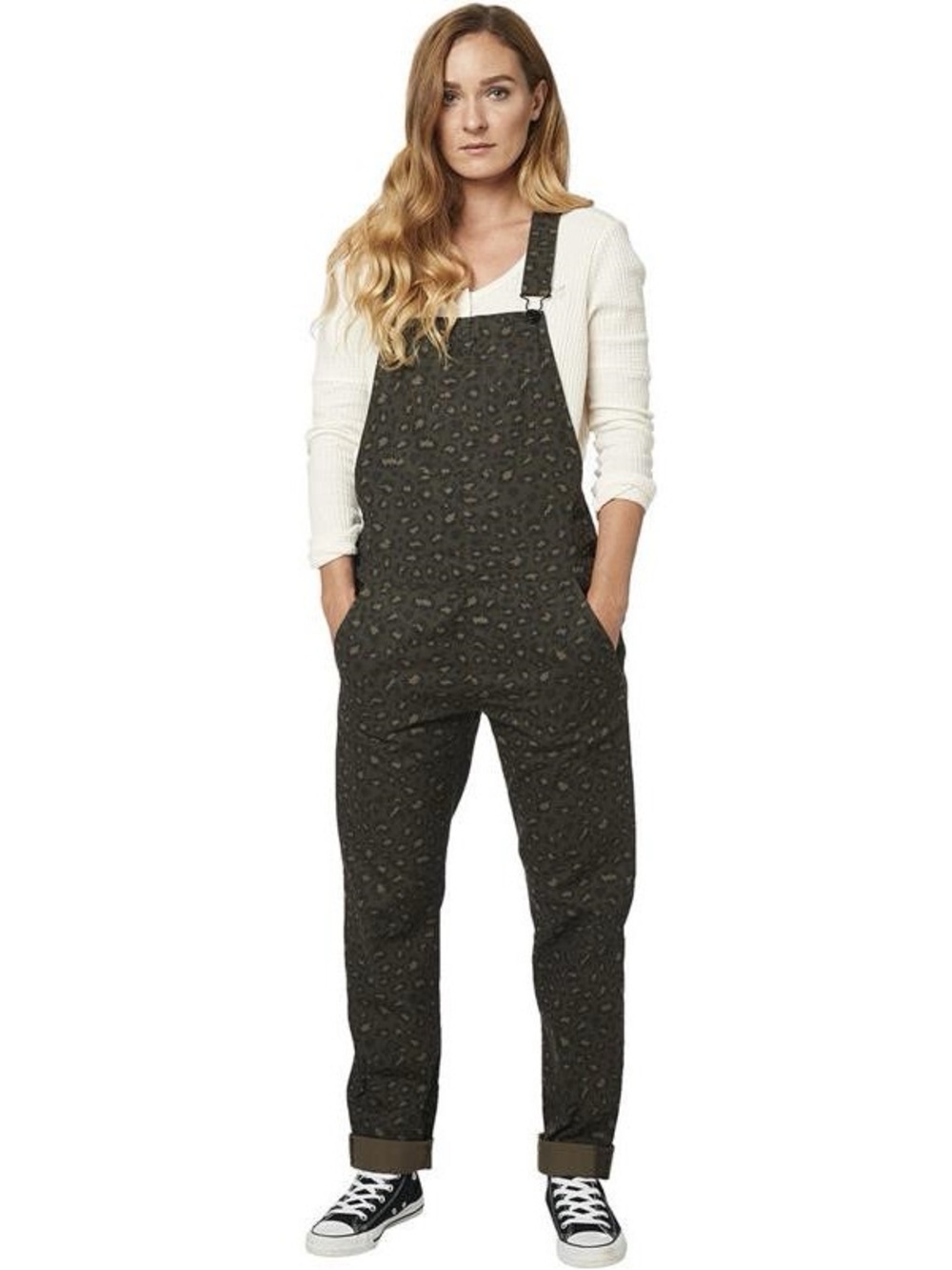 Fox Racing Leopard-Print Moto Track Cotton Baggy Overalls S/M